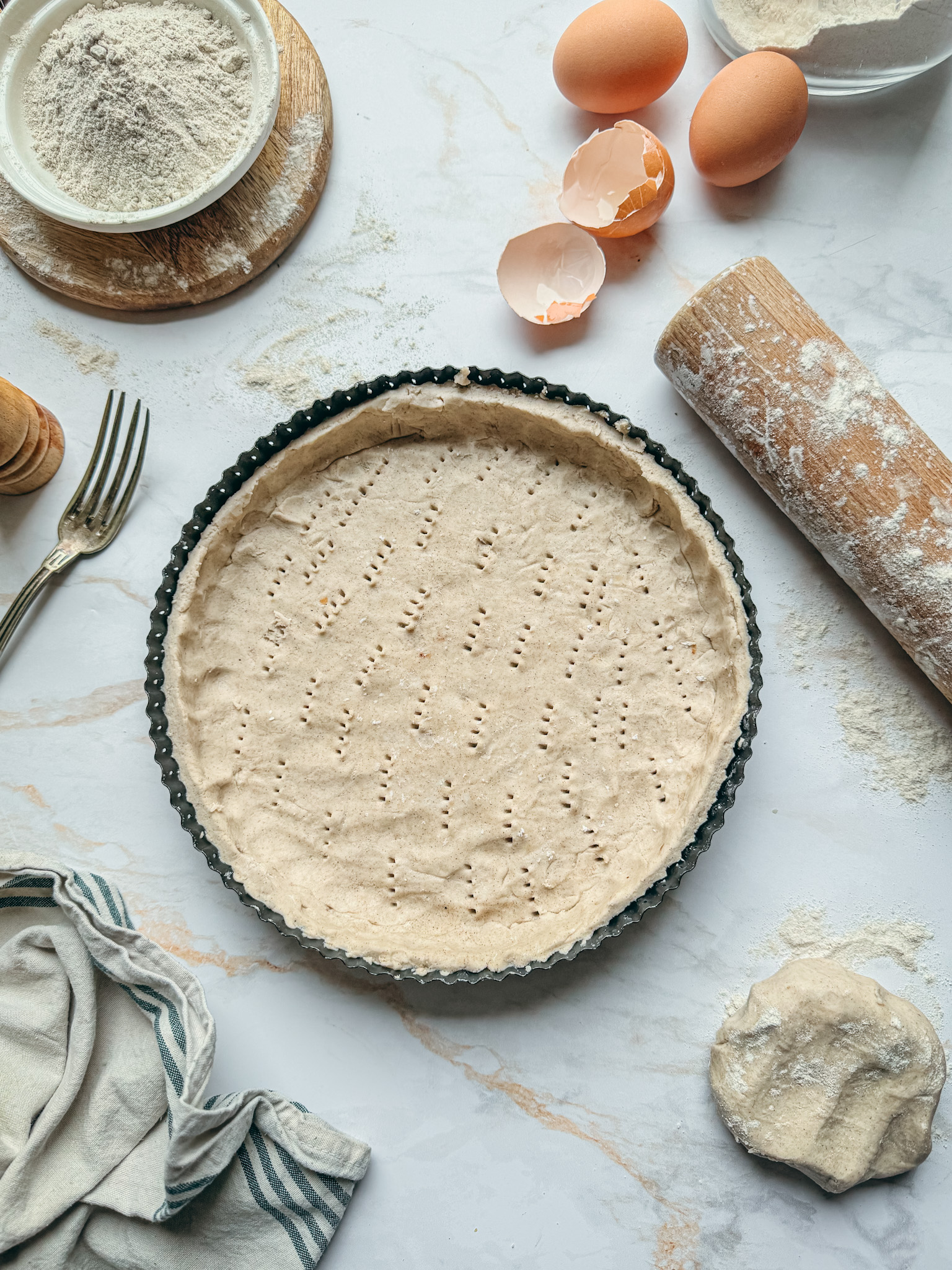 Ceci est une photographie de p&acirc;te bris&eacute;e sans gluten ni lactose-zenglutenfree