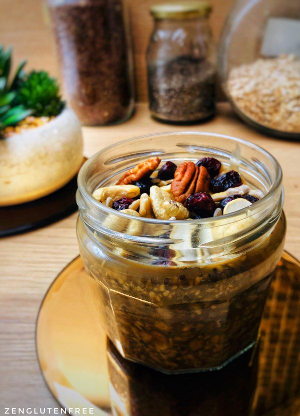 Ceci est une photographie de overnight oats sans gluten-zenglutenfree
