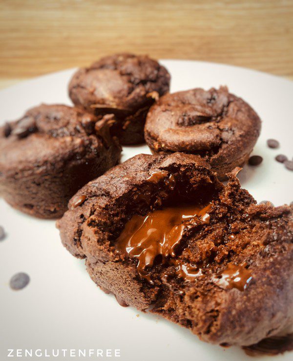 Ceci est une photographie muffins moelleux coulants vegan ,sans gluten, sans lactose-zenglutenfree