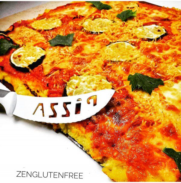 voici une photo de Pizza de polenta sans gluten