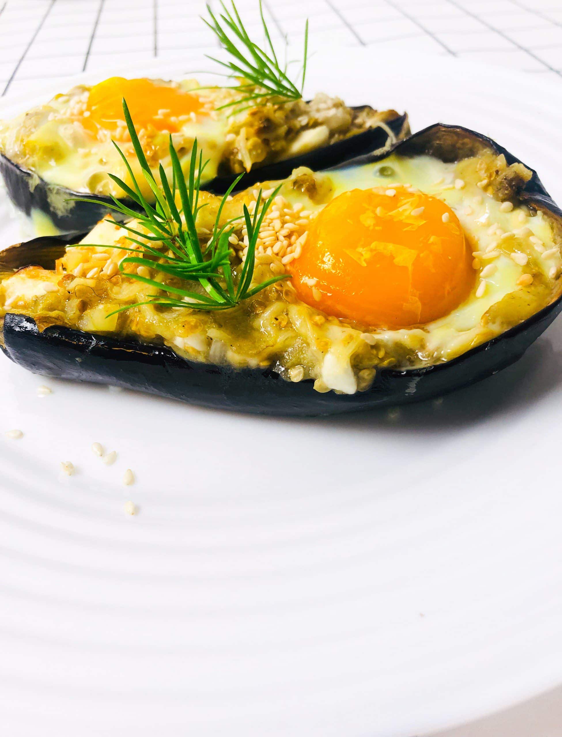 Photo d'Aubergine végétarienne garnie