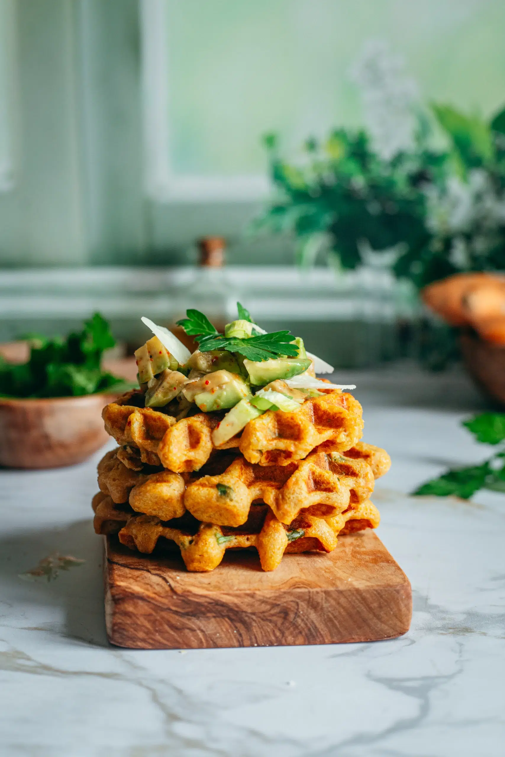 Ceci est une photo de Gaufres à la patate douce sans gluten
