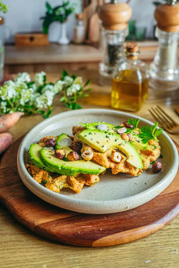 Ceci est une photo de Gaufres à la patate douce sans gluten