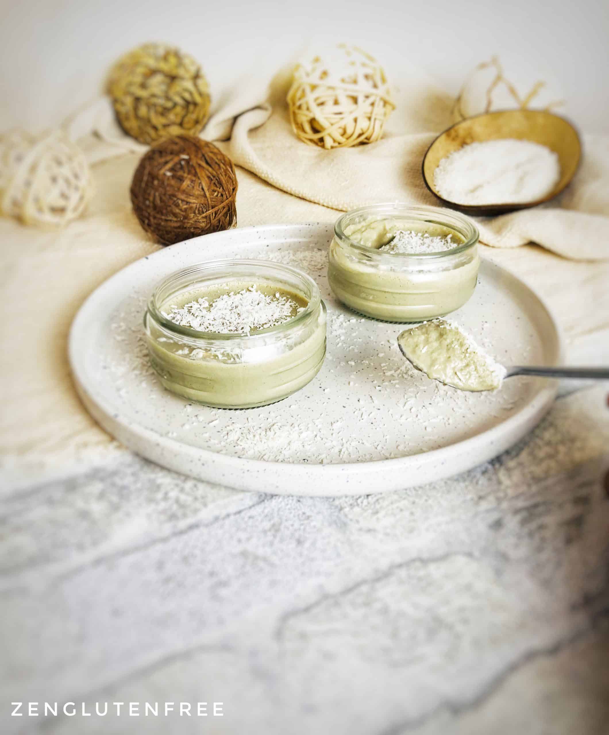 Ceci est une photographie de crème au coco healthy vegan-zenglutenfree