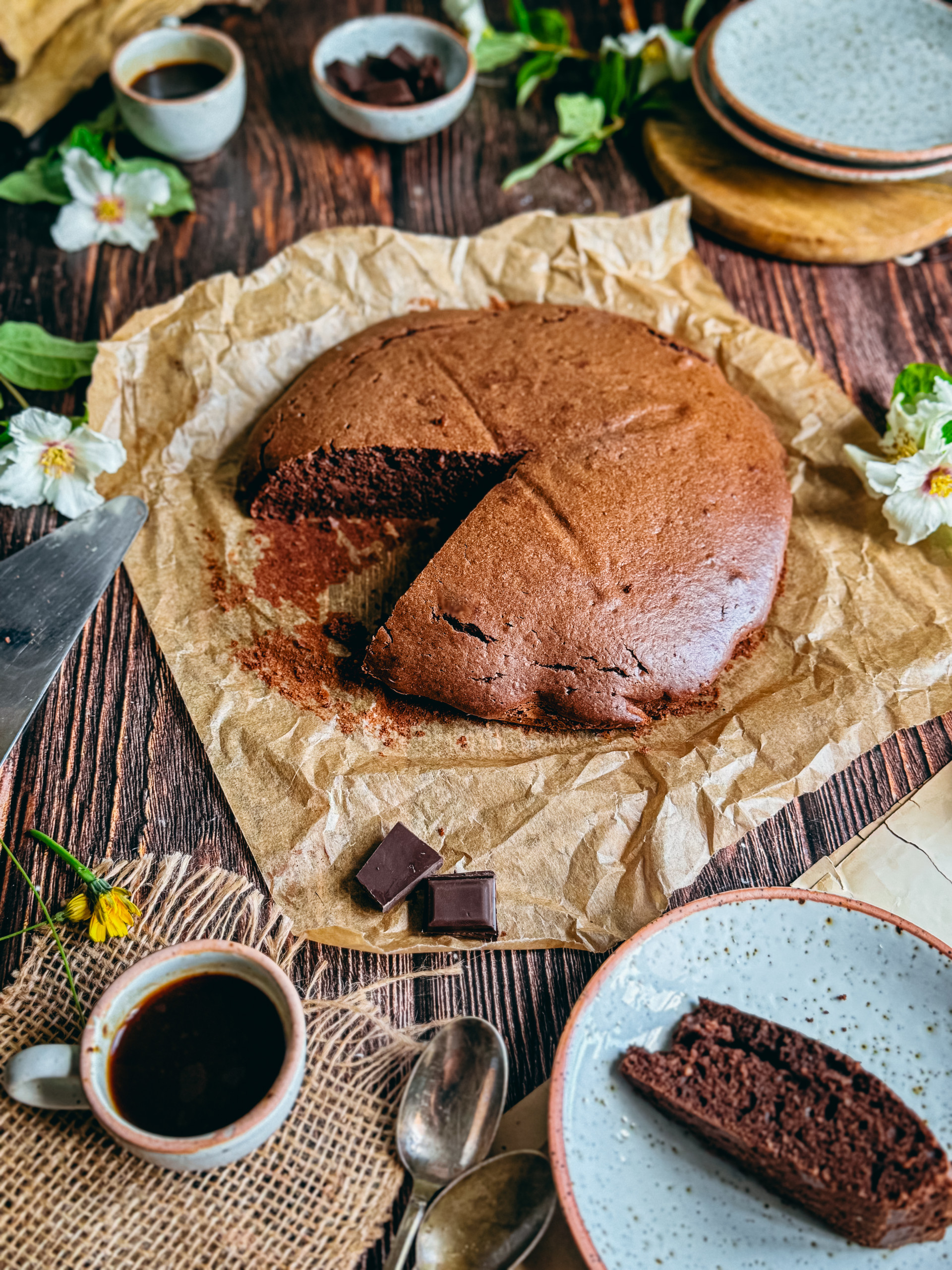 photo de moelleux au chocolat sans gluten