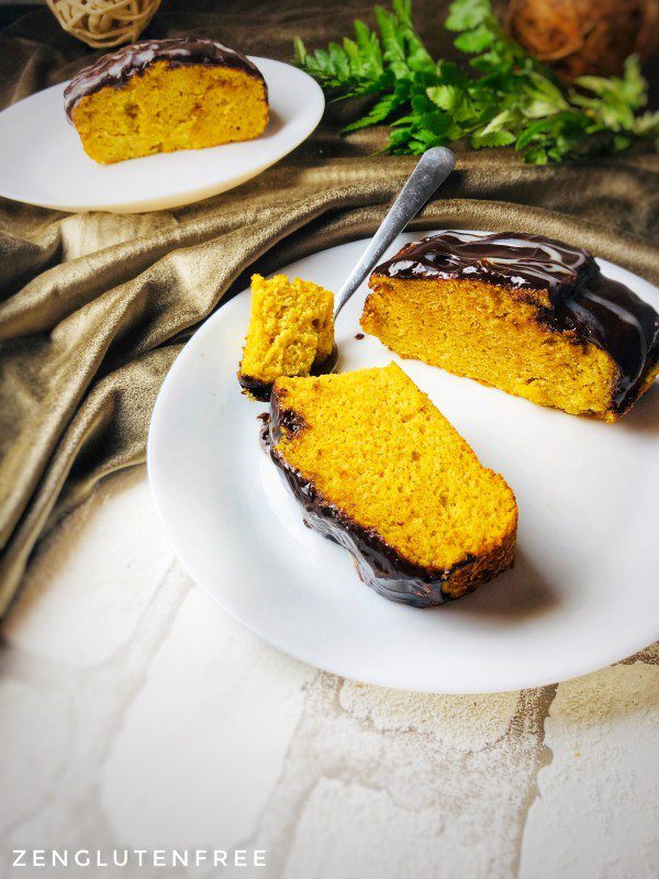 Ceci est une photographie de gâteau à la butternut sans gluten et sans lactose-zenglutenfree