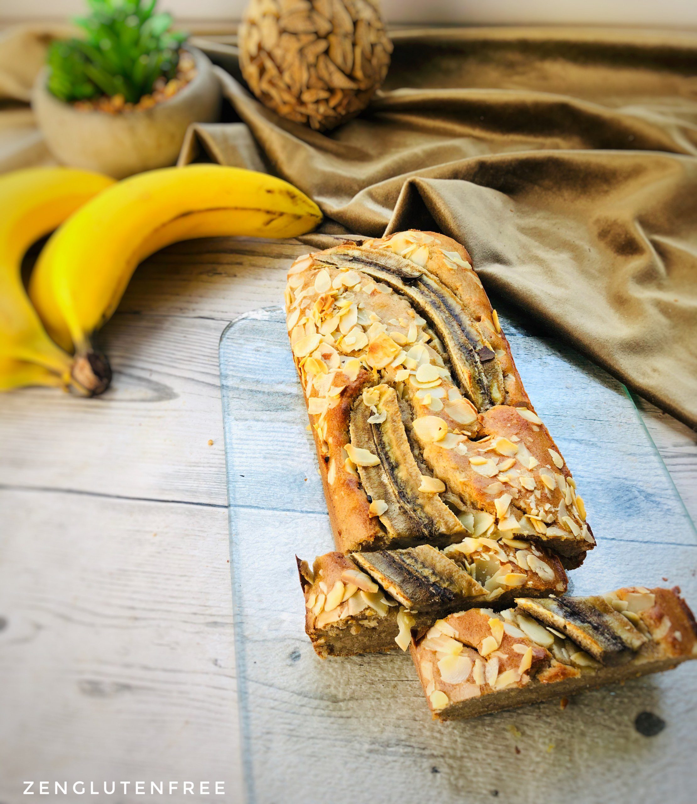 Ceci est une photographie de Banana bread sans gluten vegan