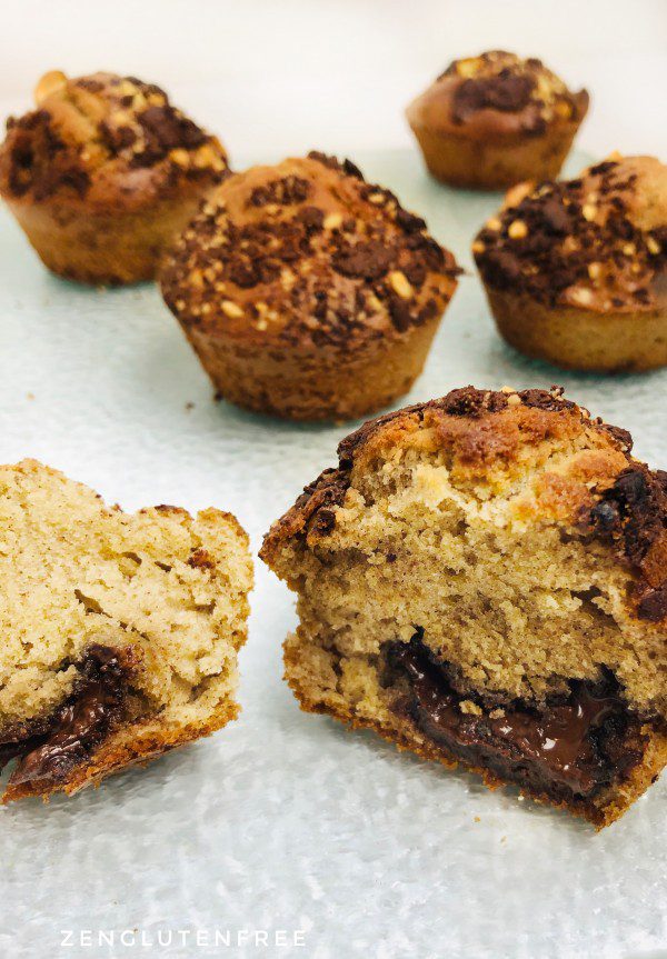 Ceci est une photographie de Muffins cœur chocolat sans gluten