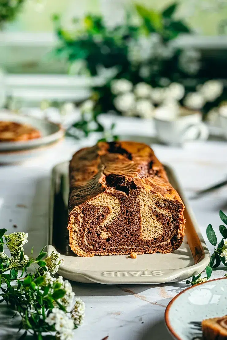 Ceci est photographie de gâteau marbré sans gluten et sans lactose-zenglutenfree