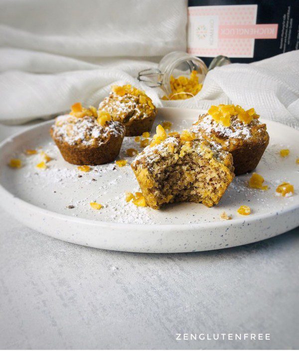 Ceci est une photographie de muffins à la noisette sans gluten