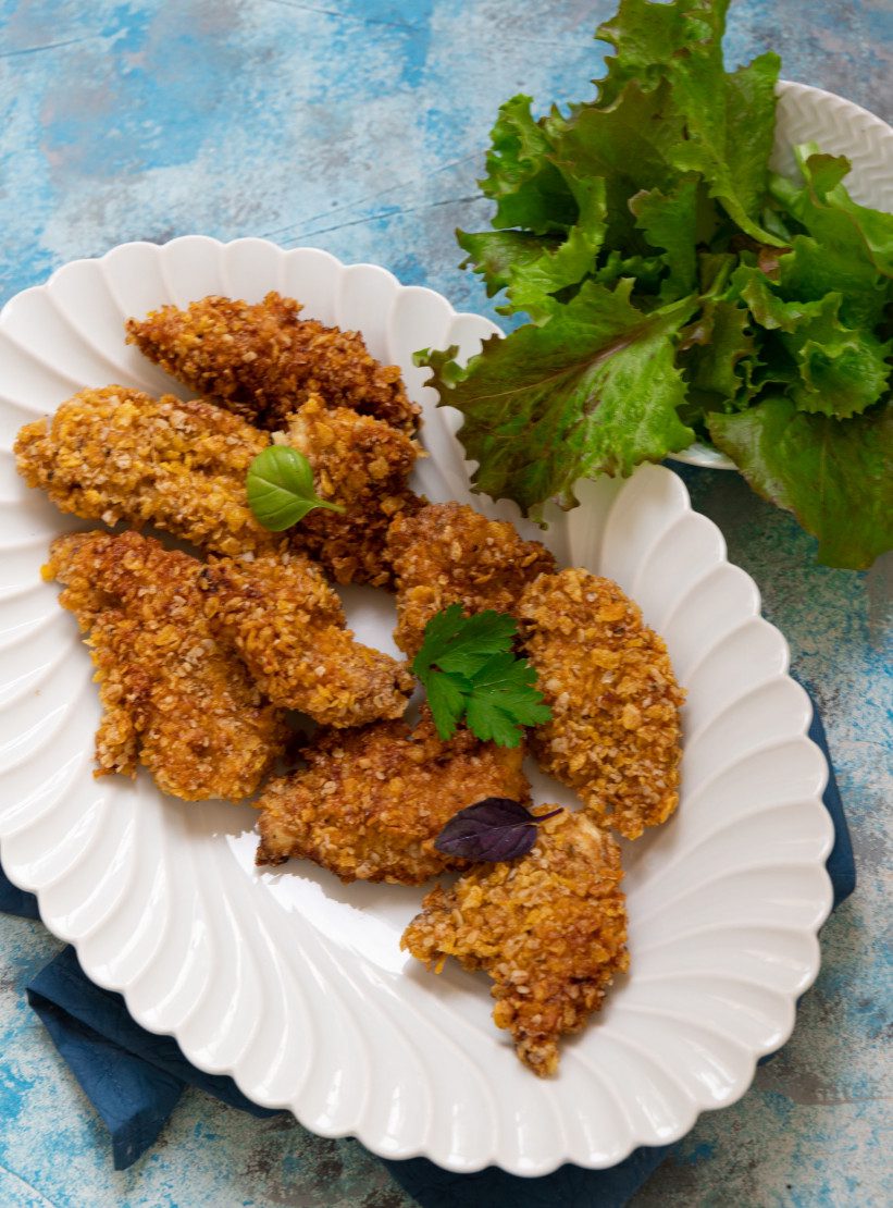 Poulet croustillant sans gluten et sans lactose à la farine de sarrasin