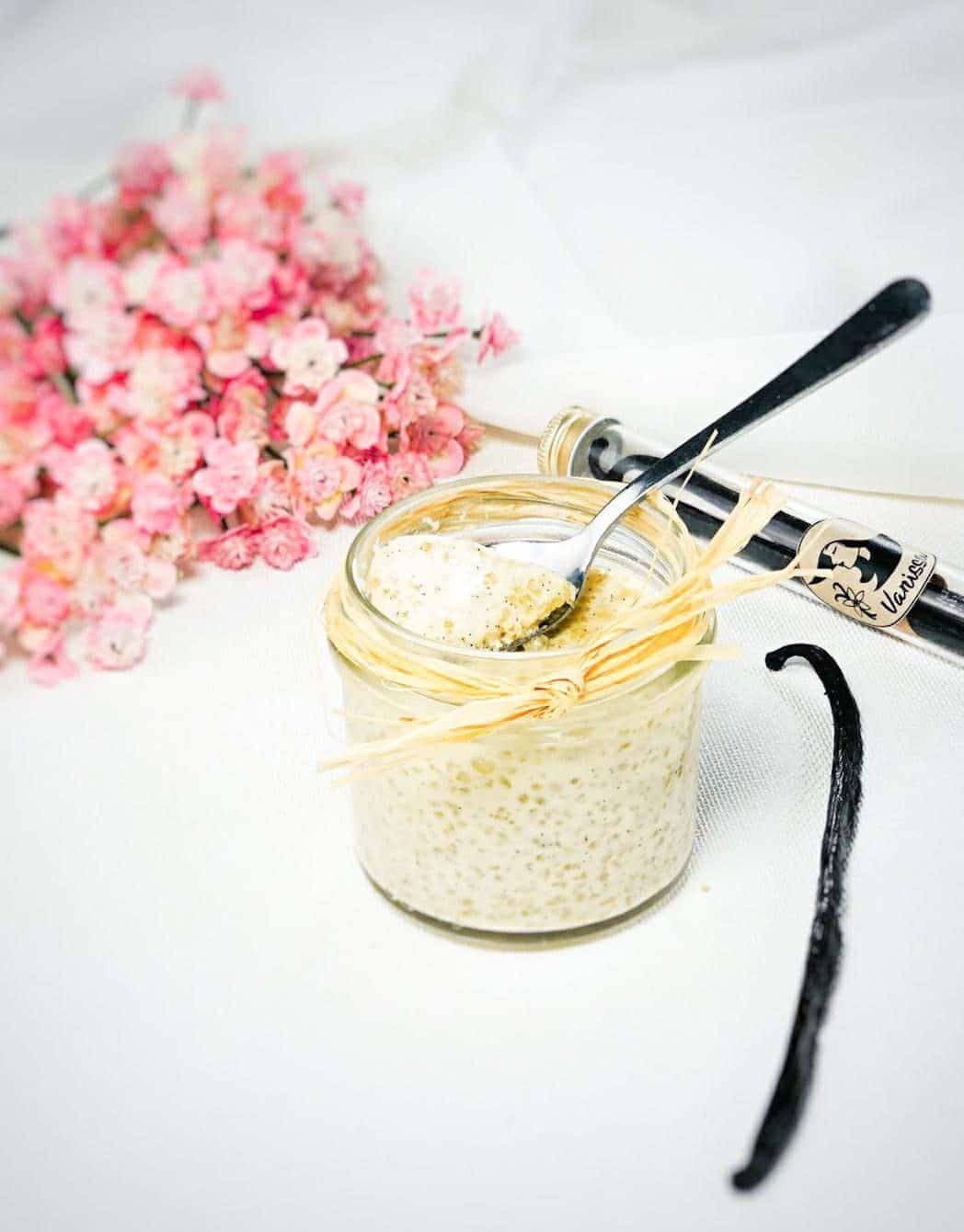 Ceci est une photographie de crème végétale tapioca Vanille-zenglutenfree