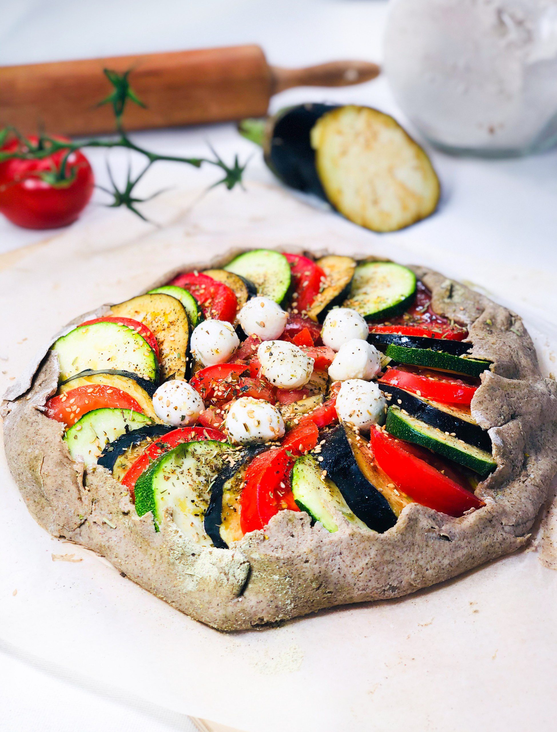 Ceci est une photographie de Tarte salée aux légumes sans gluten