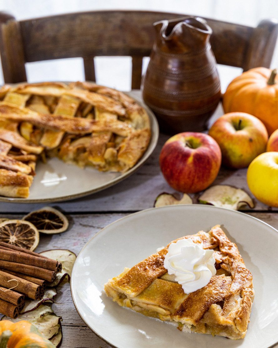 Ceci est une photographie de tarte aux pommes sans gluten-zenglutenfree
