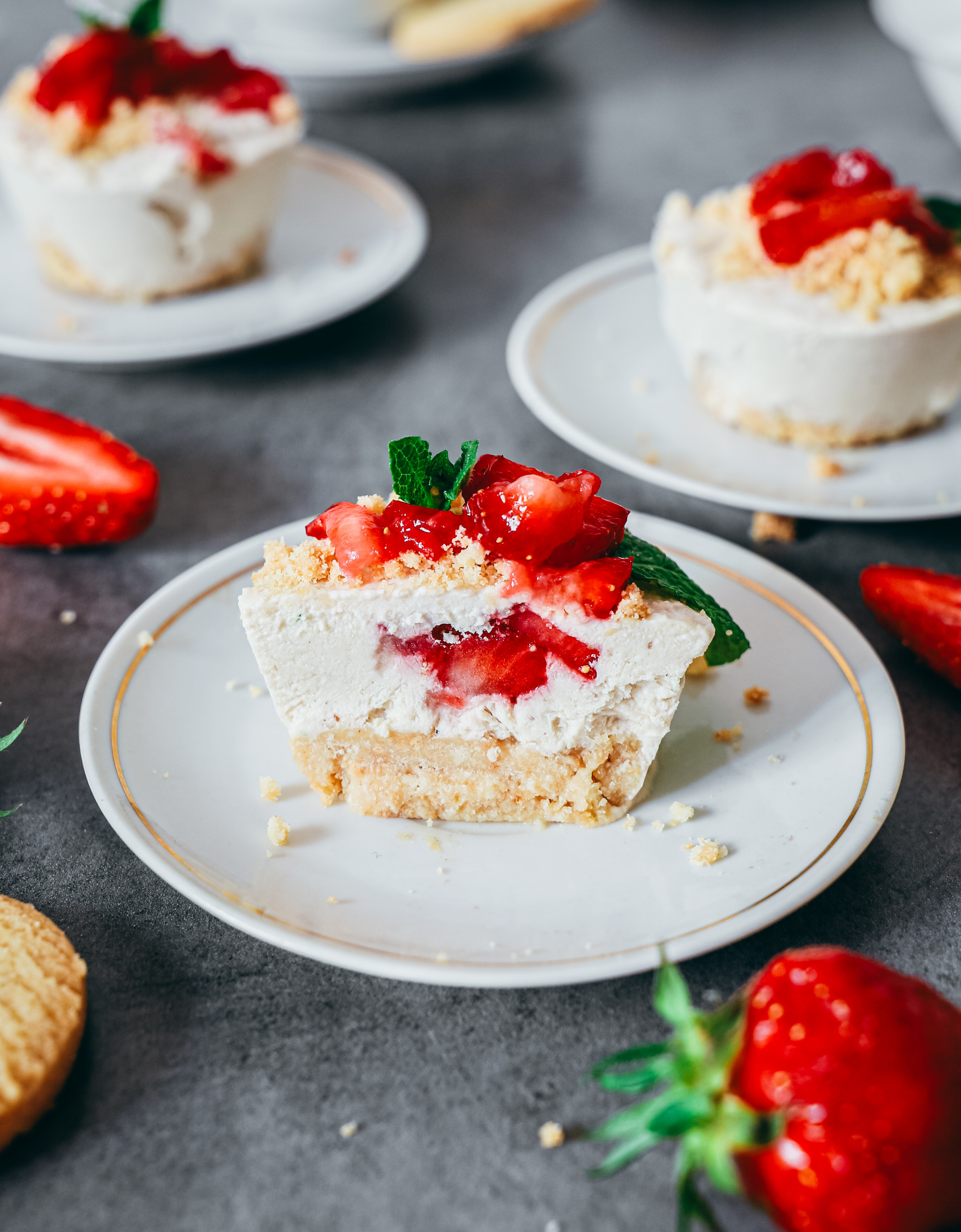 Ceci est une photographie de Cheesecake végétal cru sans gluten
