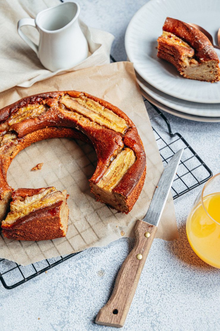 Ceci est une photographie de banana bread sans gluten (gateau à la banane)-zenglutenfree