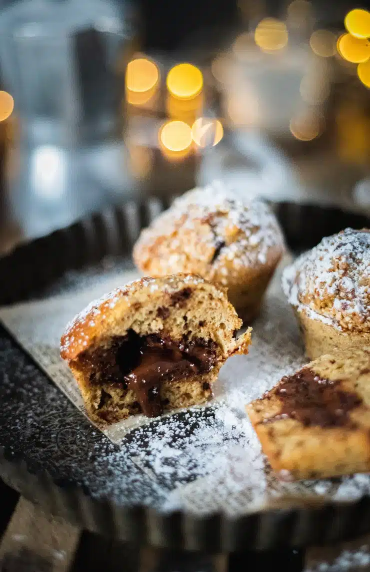 Ceci est une photographie de muffins sans gluten coeur coulant - zenglutenfree