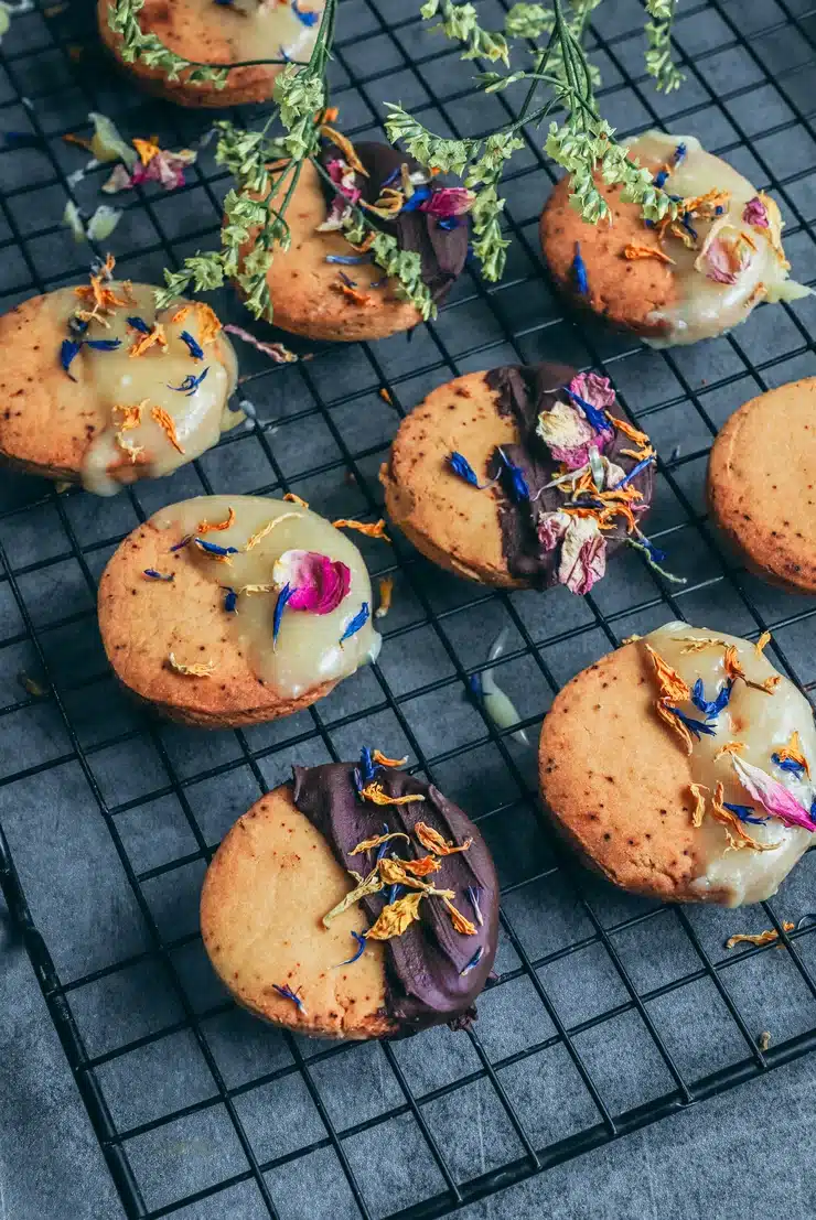 Ceci est une photographie de Biscuits à la rose sans gluten -zenglutenfree