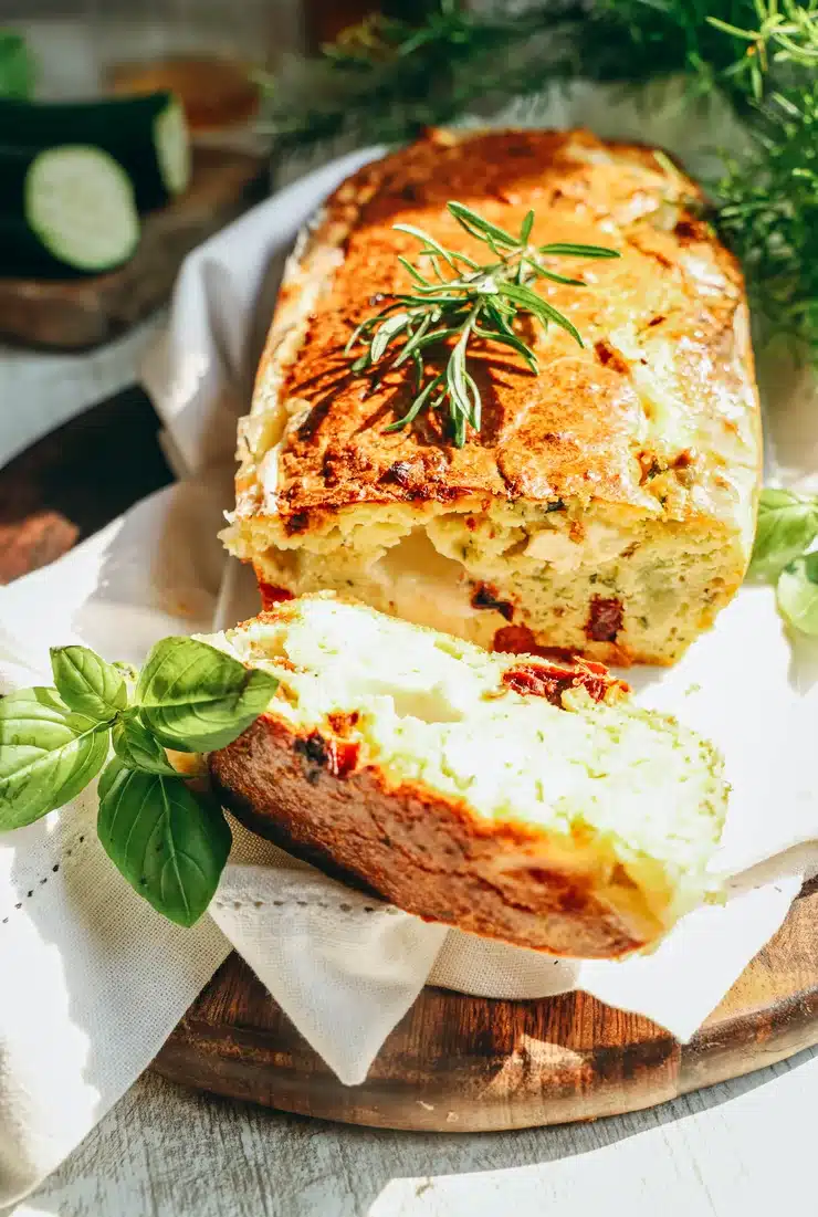 Ceci est une photographie de Cake salé à la courgette sans gluten- zenglutenfree