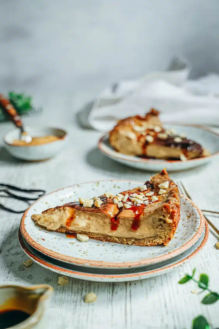 Ceci est une photographie de Flan crémeux à la cacahuètes, sans oeufs, sans lactose et sans gluten- zengutenfree
