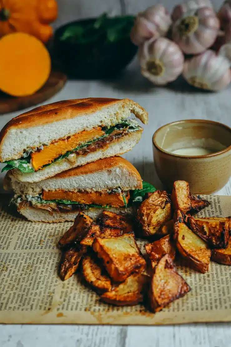 Ceci est une photographie de Burger de butternut sans gluten-zenglutenfree