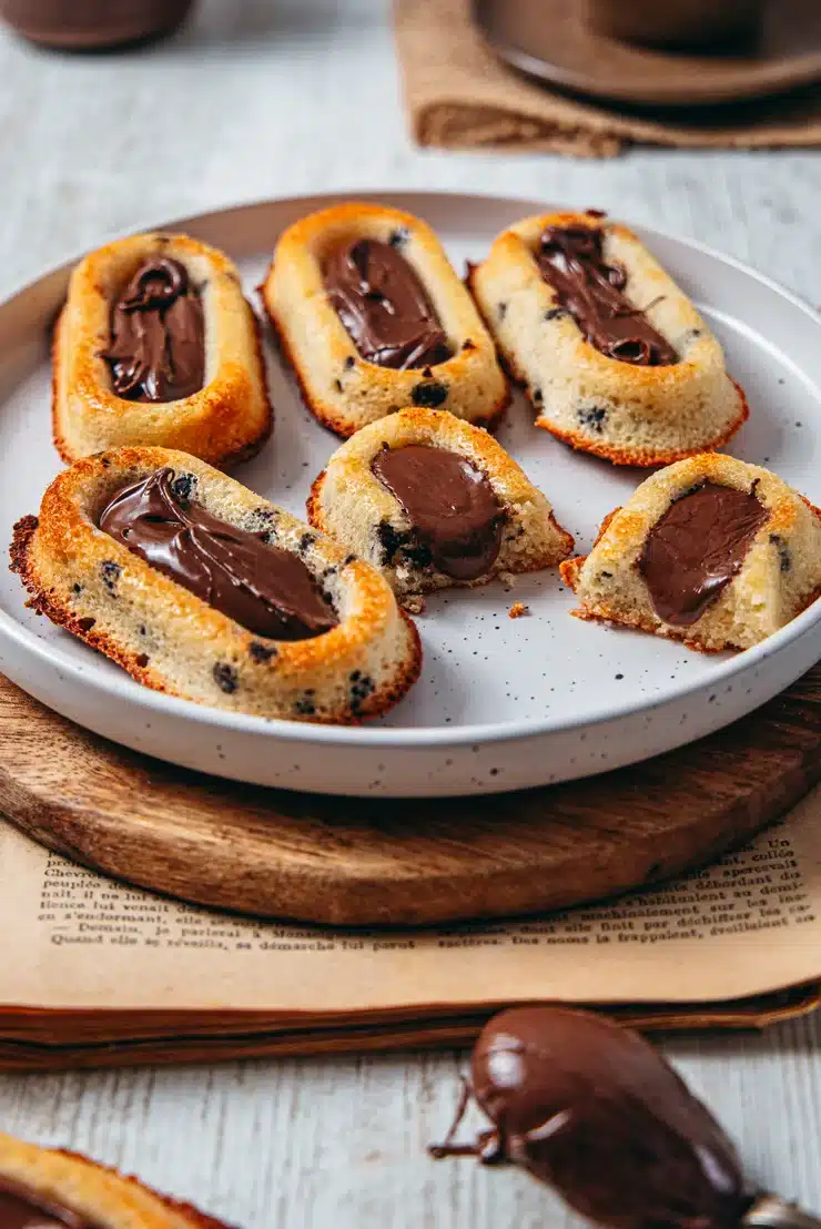 Ceci est une photographie de financiers tigrés sans gluten-zengluten