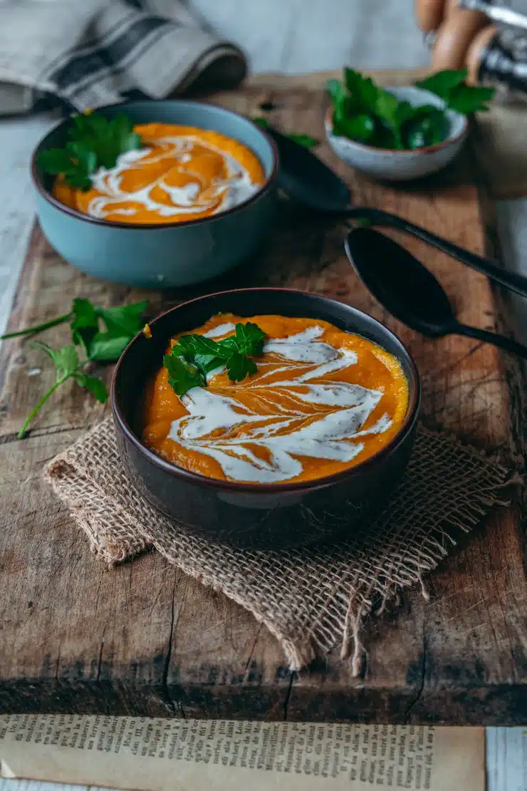 Ceci est une photographie de Soupe lentilles corail, carotte et patate douce-zenglutenfree
