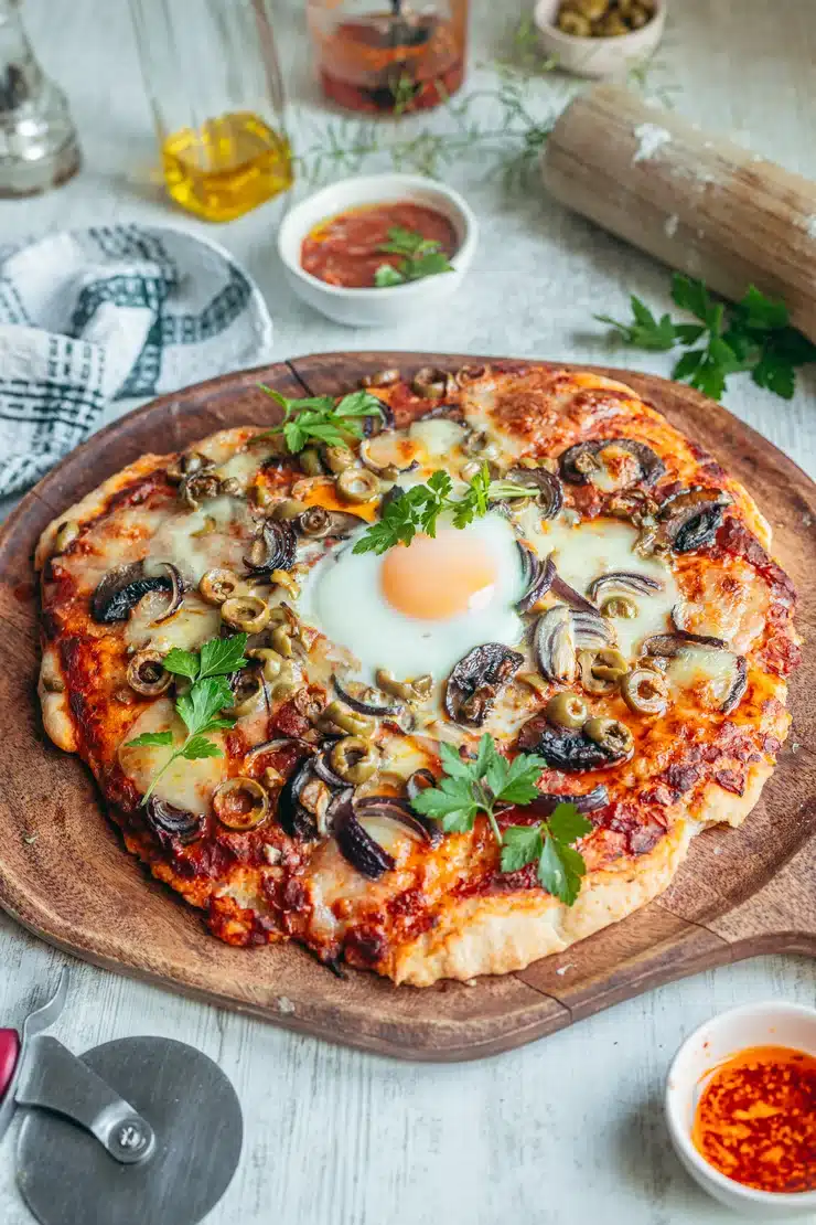 Pâte à pizza moelleuse sans gluten faite maison avec psyllium