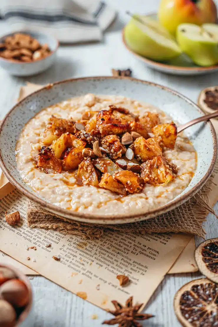 Ceci est une photographie de Photo d'une délicieuse de recette de Porridge sans gluten-zenglutenfree