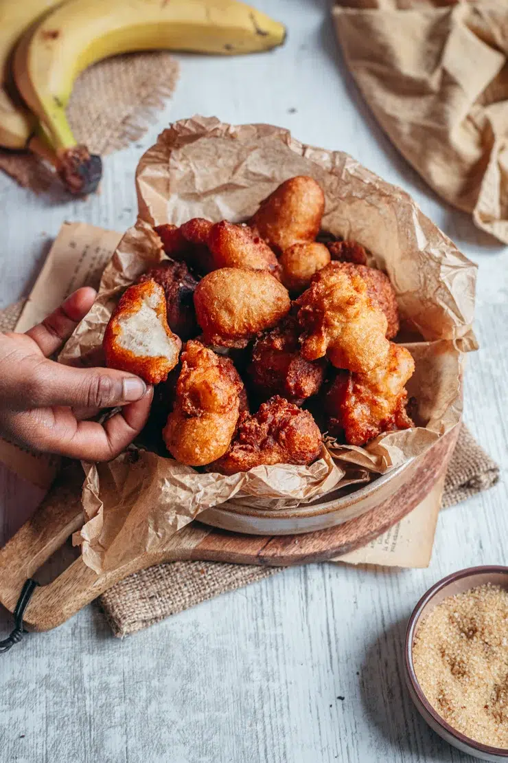Photo de beignets à la banane sans gluten et sans lactose