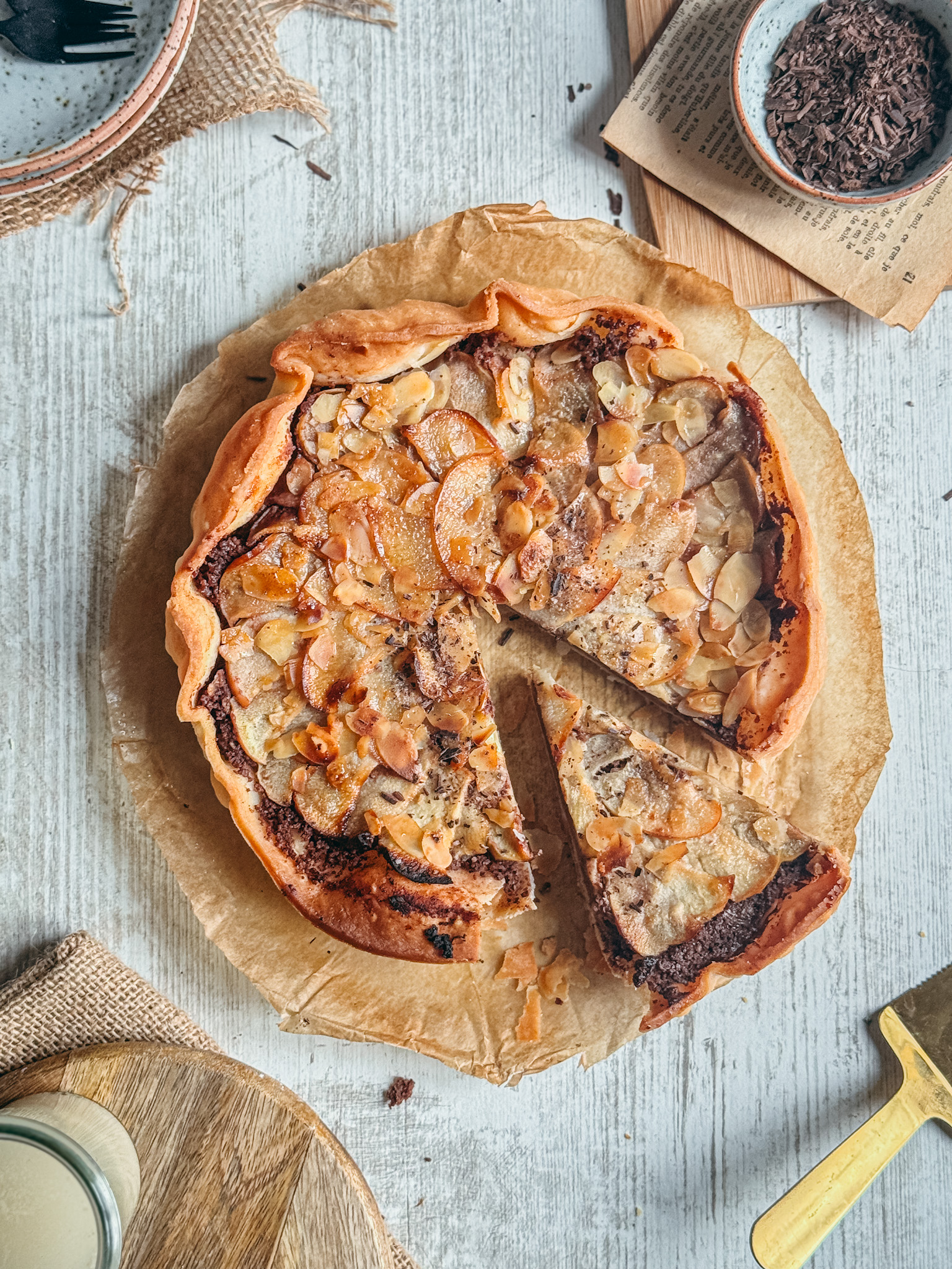 photo de Tarte chocolat pomme sans gluten