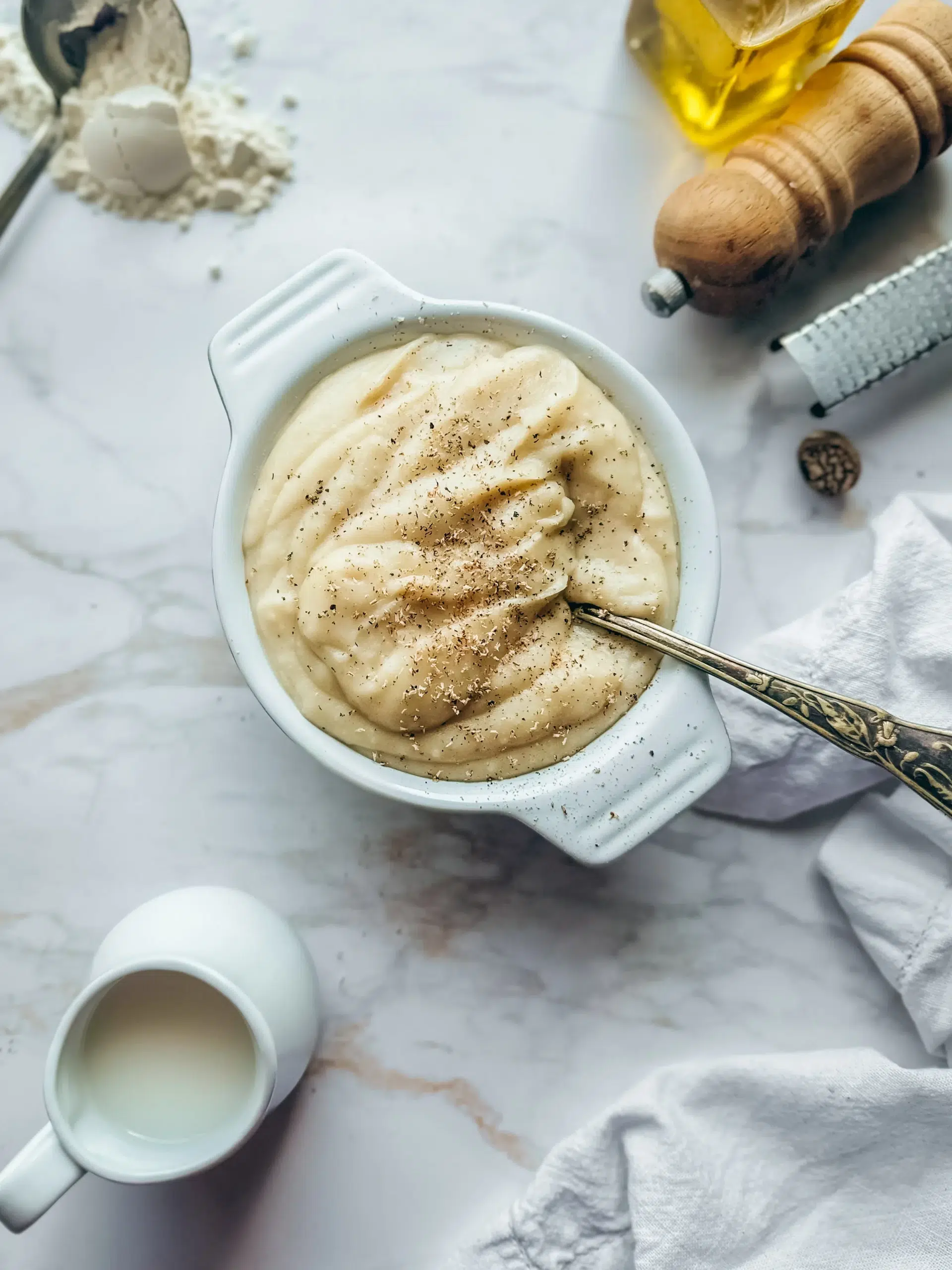 Sauce b&eacute;chamel sans gluten et sans lactose onctueuse &agrave; la farine de riz