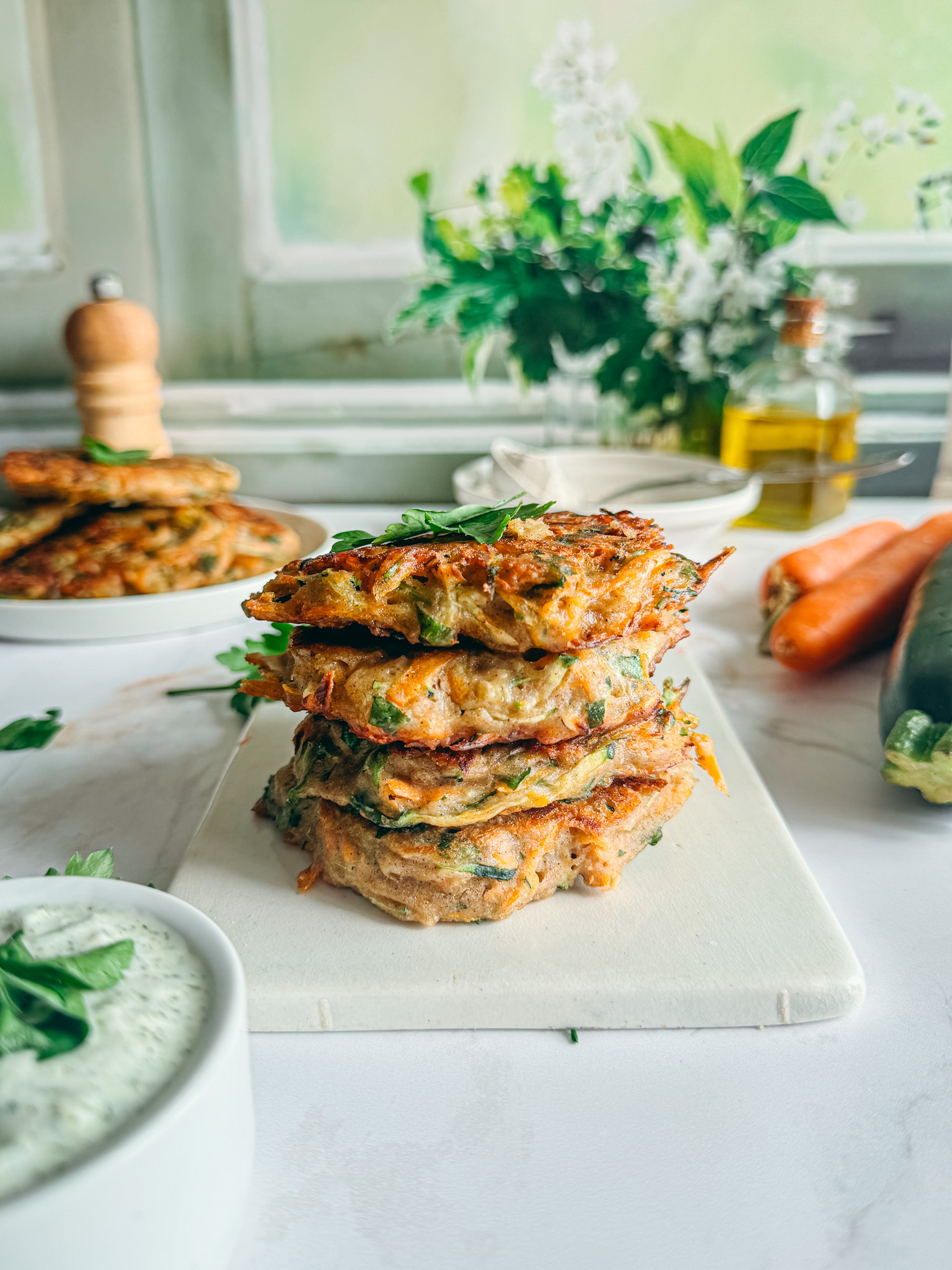 C'est une photo de galettes de legumes au sarrasin sans gluten